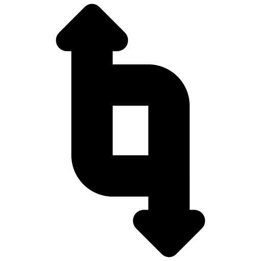 Two ways arrows sign up down icon Two ways arrows sign up down icon