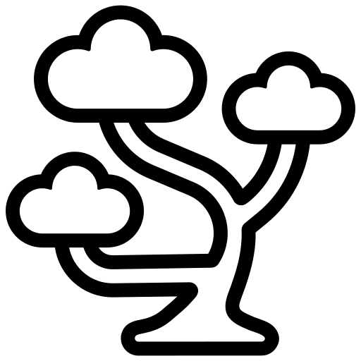 Bonsai forest tree ecology icon