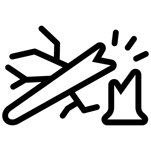 Broken forest eco green icon