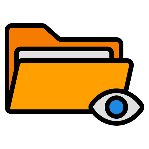 Folder user interface visible public icon