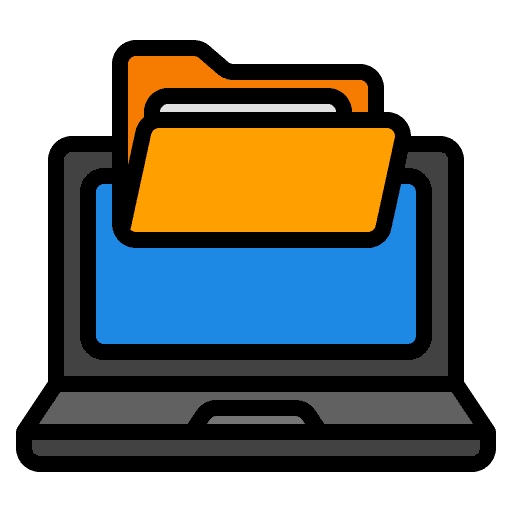 Folder electronics files and folders laptop icon Folder electronics files and folders laptop icon