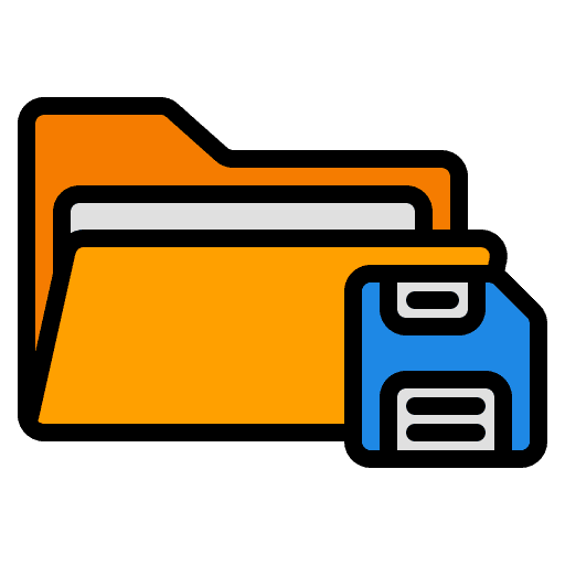 Folder file storage floppy disk archive icon