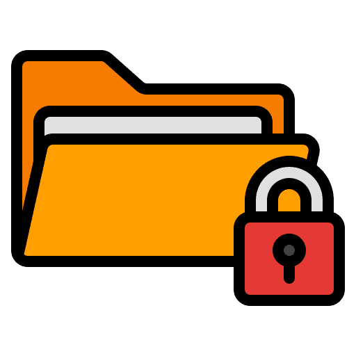 Folder privacy user interface data storage icon Folder privacy user interface data storage icon