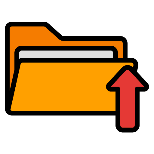 Folder upload files and folders up arrow icon Folder upload files and folders up arrow icon
