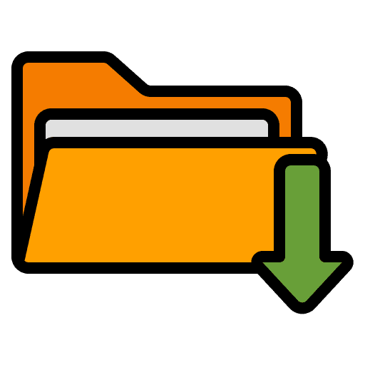 Folder user interface download data storage icon Folder user interface download data storage icon