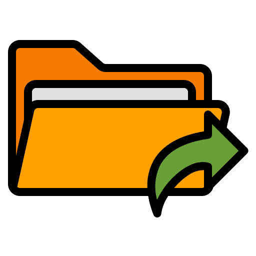 Folder archive arrow document icon Folder archive arrow document icon