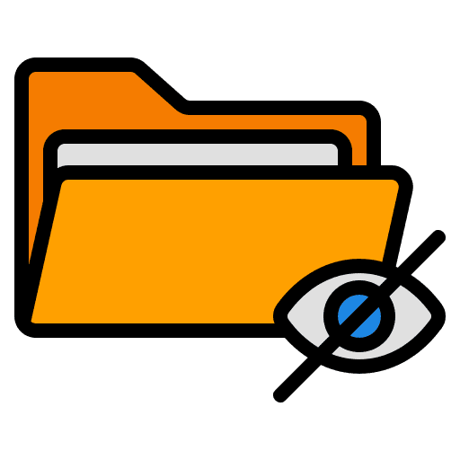 Folder not visible archive data storage icon Folder not visible archive data storage icon