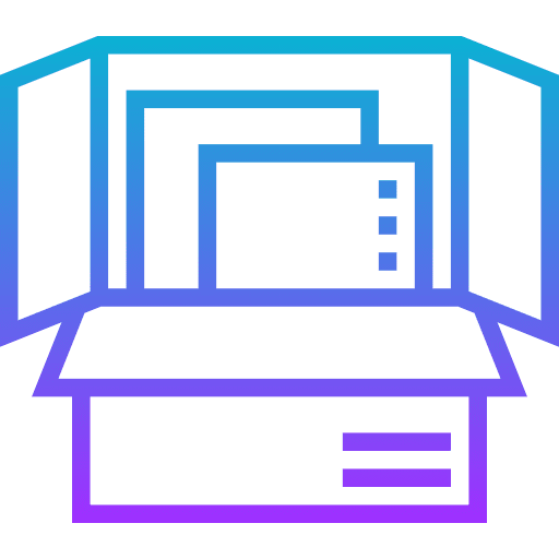 Box packaging container shipping and delivery icon Box packaging container shipping and delivery icon