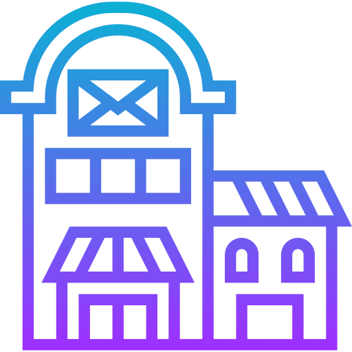Post office mailbox postal package icon Post office mailbox postal package icon