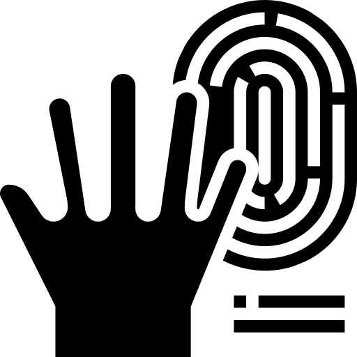 Biometric electronics biometric fingerprint scan icon Biometric electronics biometric fingerprint scan icon