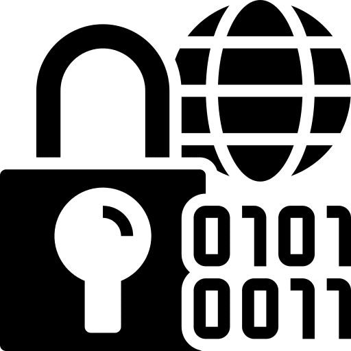Cyber cyber security network padlock icon