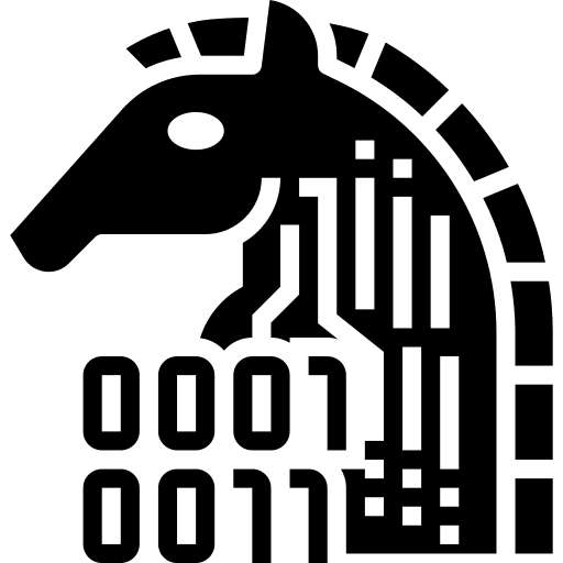 Trojan security scam virus icon