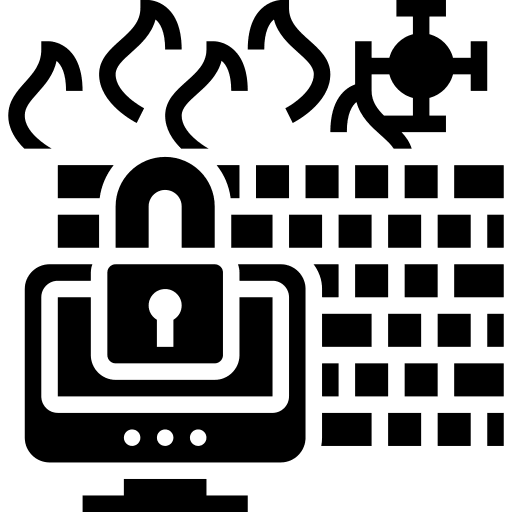 Firewall network protection threat icon Firewall network protection threat icon