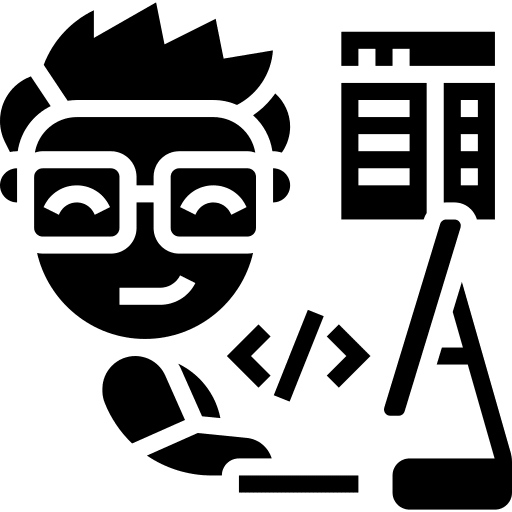 Programmer people avatar web development icon