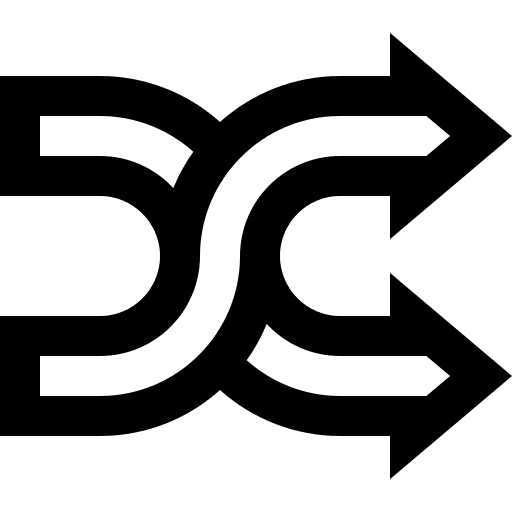 Shuffle symbols change exchange icon