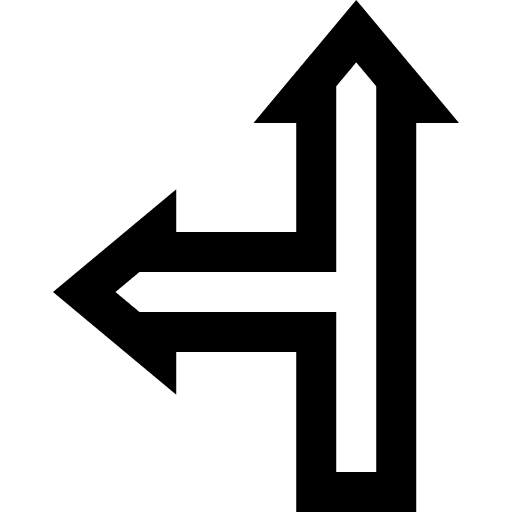 Junction regulation signaling left up icon Junction regulation signaling left up icon
