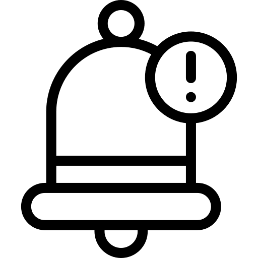Notification bell notification bell alert warning sign icon