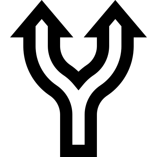 Split navigation up route icon Split navigation up route icon