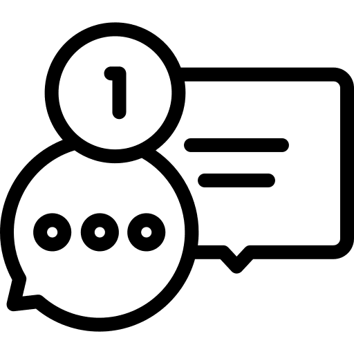 Chat message comment notification icon Chat message comment notification icon