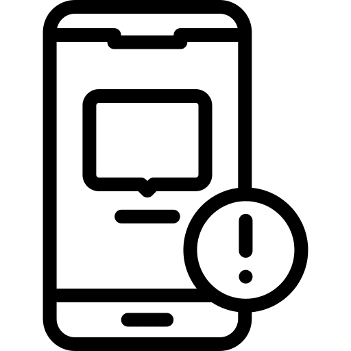 Smartphone notification electronics alert icon Smartphone notification electronics alert icon
