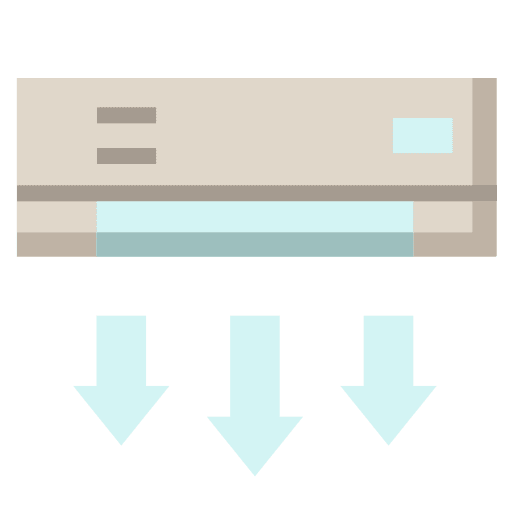 Air conditioner furniture interior air conditioner icon