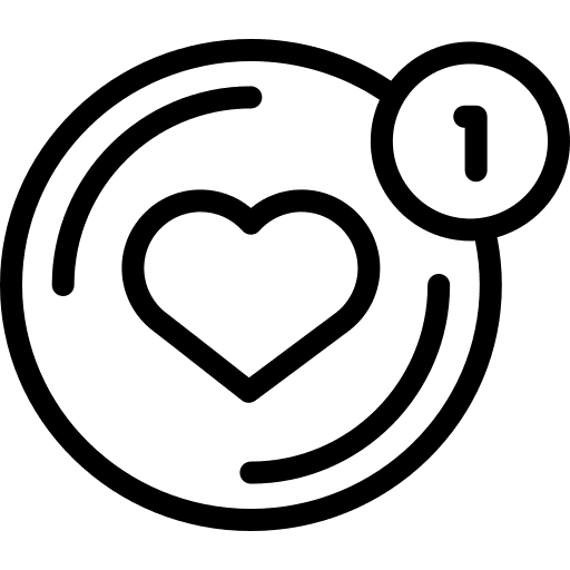Like notification heart social media icon Like notification heart social media icon