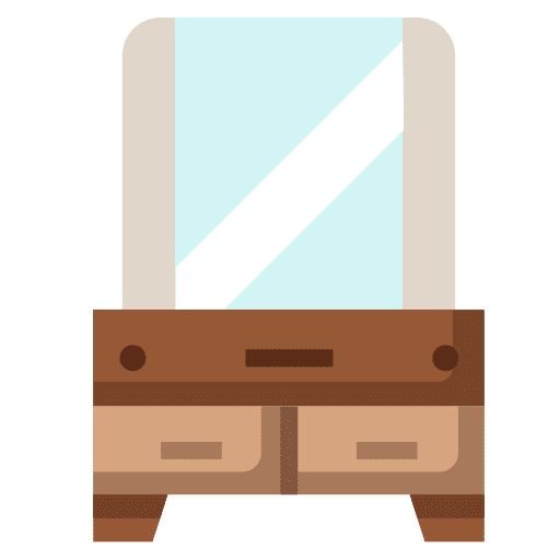 Mirror drawers reflection interior icon