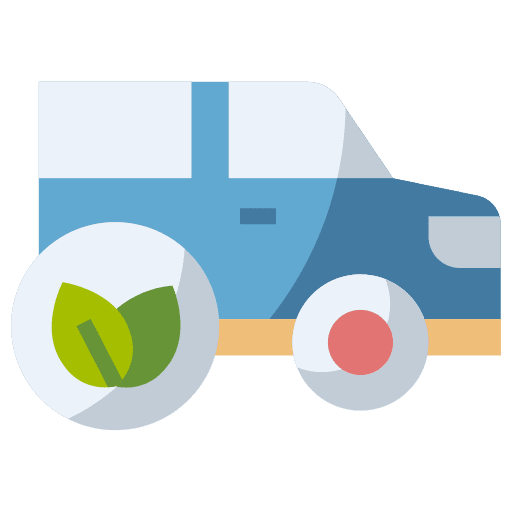 Eco car vehicle transportation automobile icon
