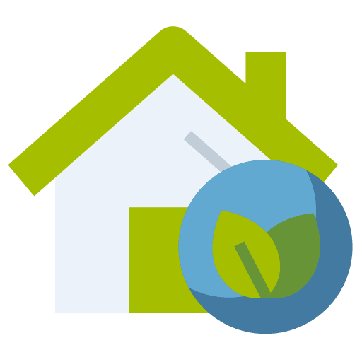 Eco house real estate home ecology and environment icon