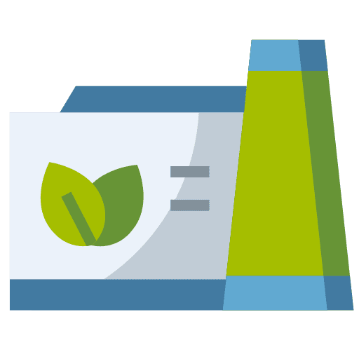 Factory ecology and environment factory manufacturing icon