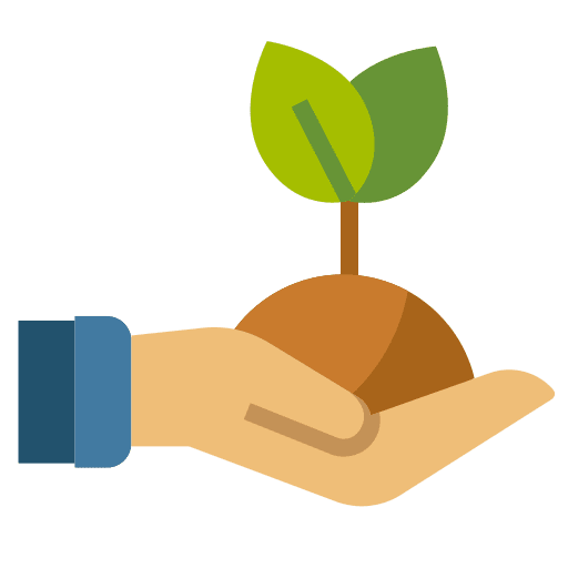 Plant garden hand green icon