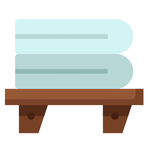 Towel bathroom furniture and household wellness icon Towel bathroom furniture and household wellness icon