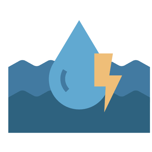 Hydroelectric water ecology and environment renewable energy icon Hydroelectric water ecology and environment renewable energy icon