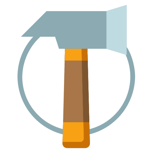 Axe construction and tools blade wood icon