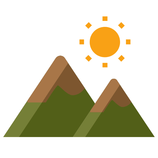 Mountain mountain landscape adventure icon