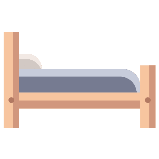 Single bed single bed sleeping furniture icon