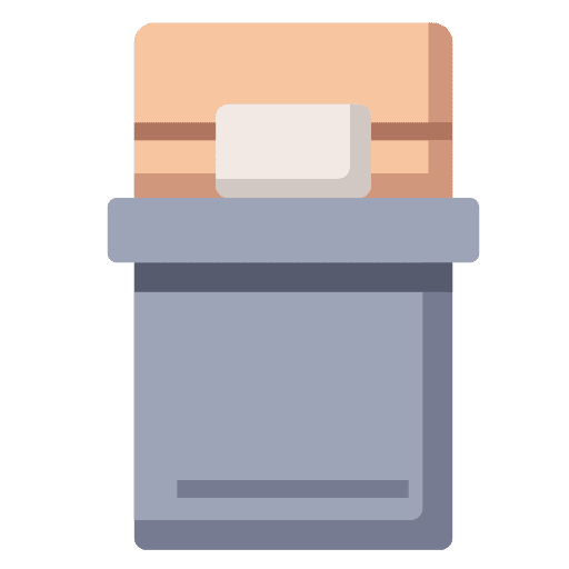Sleeping bag rest travel warm icon