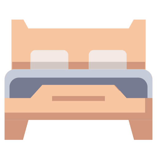 Double bed bedroom sleep furniture and household icon Double bed bedroom sleep furniture and household icon