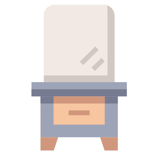 Mirror furniture and household reflection furniture icon Mirror furniture and household reflection furniture icon