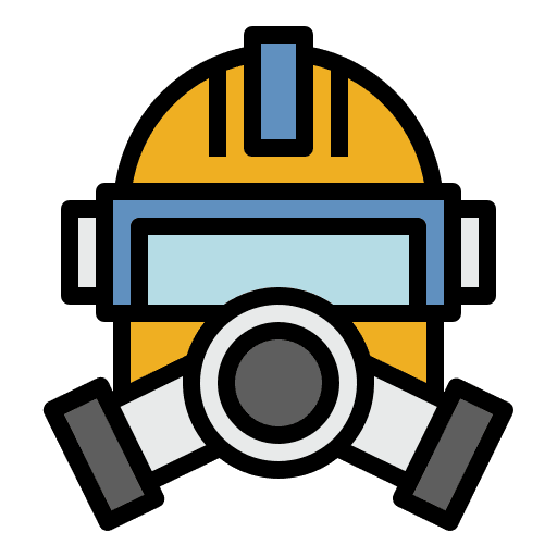 Gas mask industry toxic construction and tools icon Gas mask industry toxic construction and tools icon