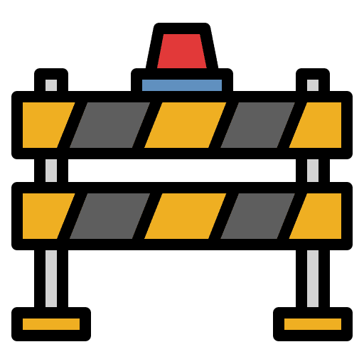 Road barrier road block worker labor day icon Road barrier road block worker labor day icon