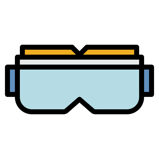 Safety glasses industry healthcare and medical security icon Safety glasses industry healthcare and medical security icon