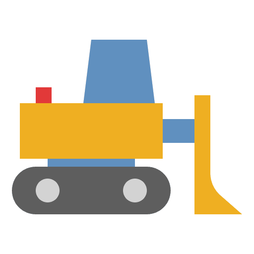 Bulldozer transport civil engineering bulldozer icon
