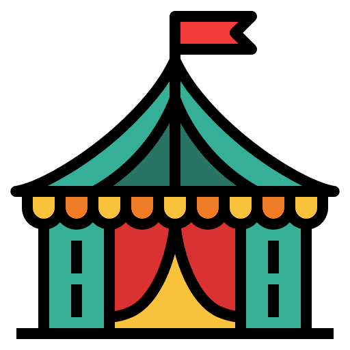Circus entertainment playground carnival icon Circus entertainment playground carnival icon
