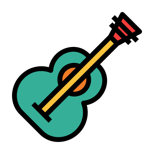 Guitar guitar music and multimedia orchestra icon Guitar guitar music and multimedia orchestra icon