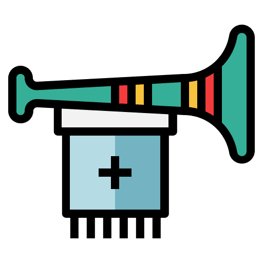 Vuvuzela wind instrument carnival festival icon Vuvuzela wind instrument carnival festival icon