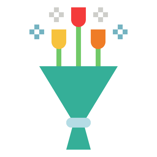 Flower bouquet rose festival gift icon