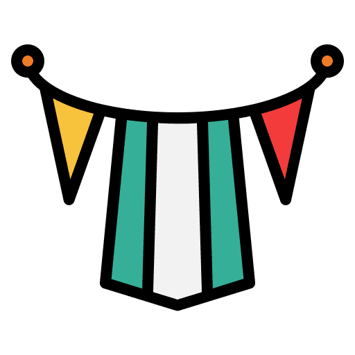 Garlands celebration decoration fun icon Garlands celebration decoration fun icon