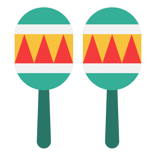 Maracas carnival shaker native american icon Maracas carnival shaker native american icon