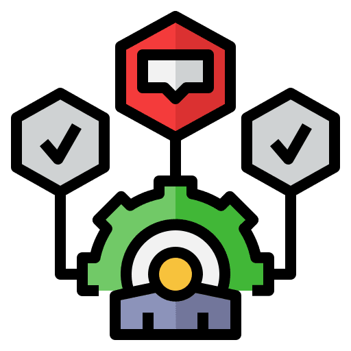 Marketing strategy target management process icon Marketing strategy target management process icon